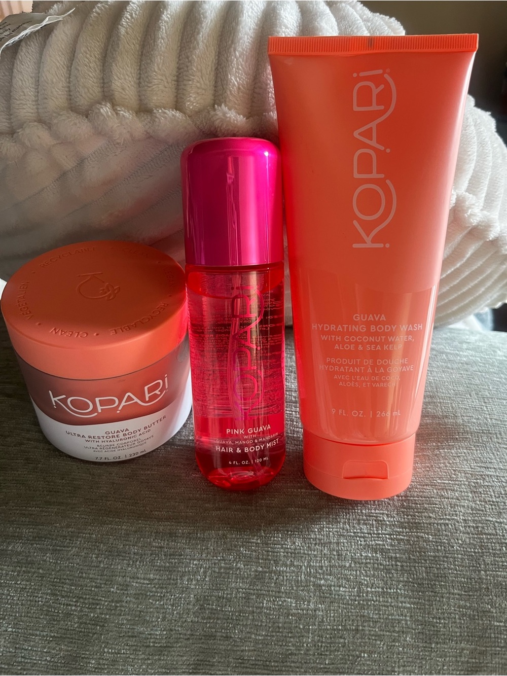 NEW Sealed Kopari Pink Guava 3-Piece Full Size Body Care Bundle Routine